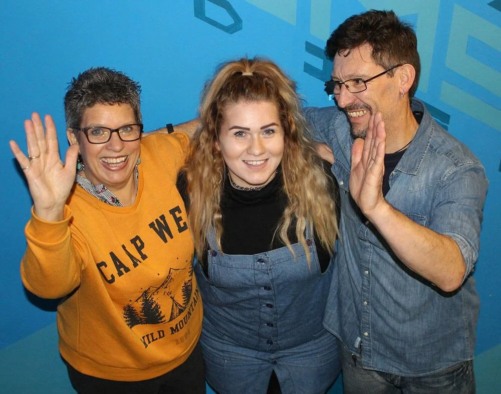Susan Fiander-Woodhouse with husband Gerry Woodhouse and daughter Charlotte Hill